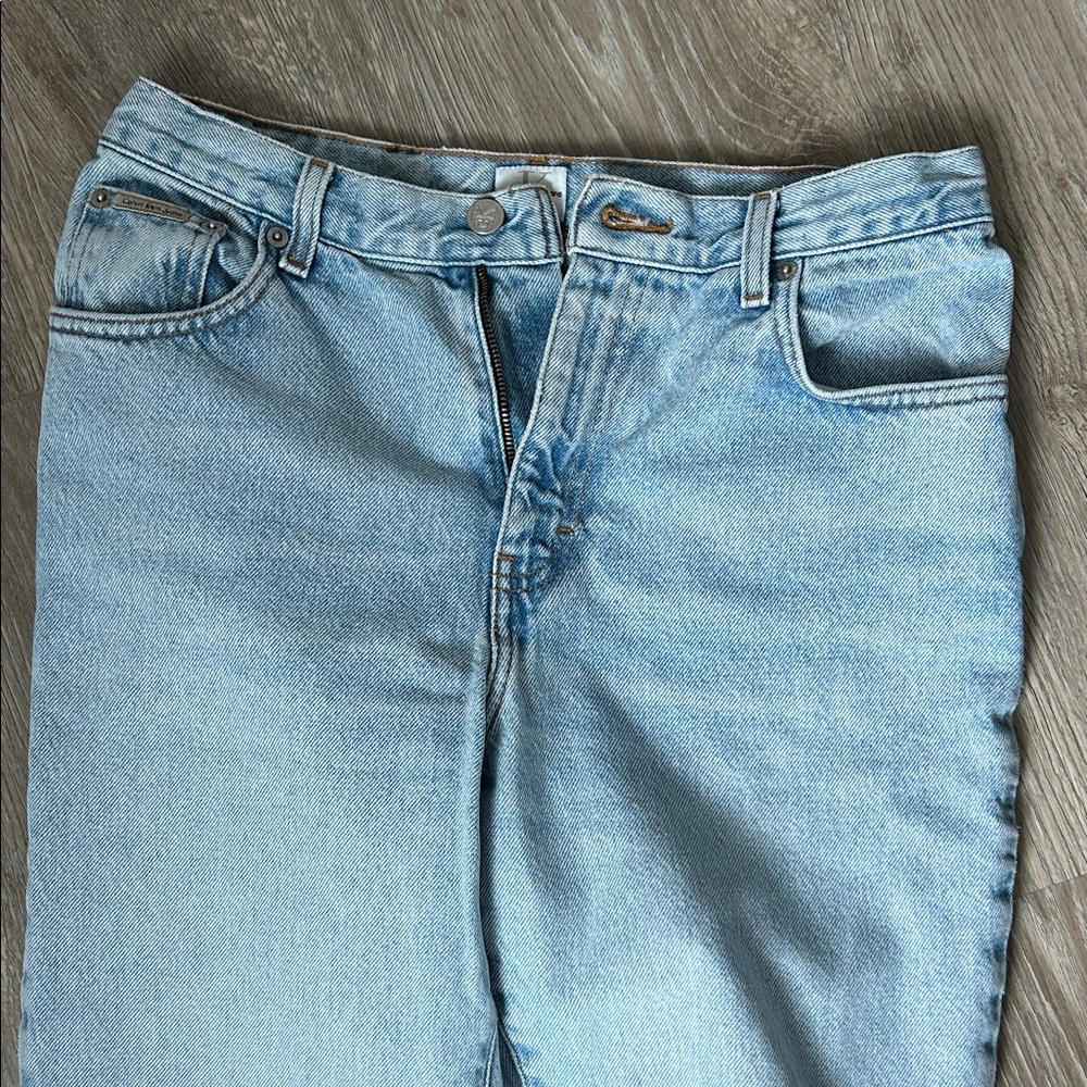 Calvin Klein Jeans Light Blue High-Rise Straight Leg Jeans